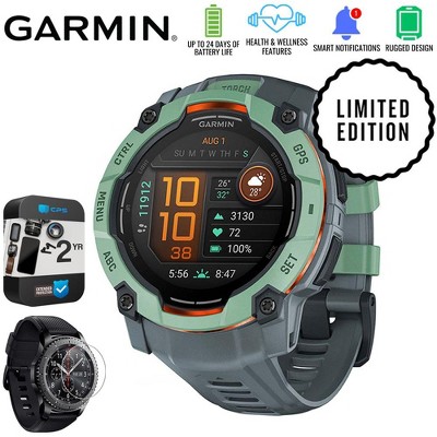 Garmin Instinct 3 50mm Outdoor GPS Smartwatch w/ Screen Protector + 2 Year Warranty
