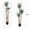 Artificial Tree,6Ft Faux Agave Plant With 3 Trunks, Tall Faux Plant In Pot With Lifelike Leaves Bark, Garden Artificial Tree For Home Office Decor - 2 of 4
