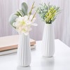 Juvale Set of 6 White Ceramic Bud Vases for Flowers, Centerpieces, Home Decor, 1 x 6 In - 2 of 4