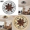 20" Caged Ceiling Fan with Light and Remote Control - 3 of 4