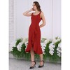 INSPIRE CHIC Women's Ruffled Elegant Sweetheart Neck Sleeveless Midi Fishtail Dress - 4 of 4
