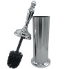 Home Mart Goods Chrome Toilet Brush Set with Holder - 17" Tall - 2 of 3
