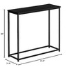 Monarch Specialties Accent Table Console Entryway Narrow Sofa Living Room Bedroom Black Laminate Black Metal Contemporary Modern - 3 of 4