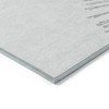 Gray And Ivory Abstract Washable Indoor Outdoor Area Rug - 4 of 4