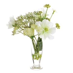 Plum & Post Cosmos Mixed Arrangement In Vase 9.5" - 1 of 2