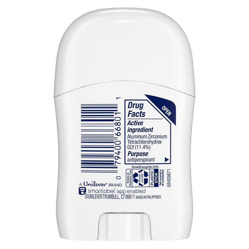 Dove Beauty Advanced Care Clear Finish Invisible Antiperspirant &#38; Deodorant Stick - 0.5oz - Trial Size, 4 of 7