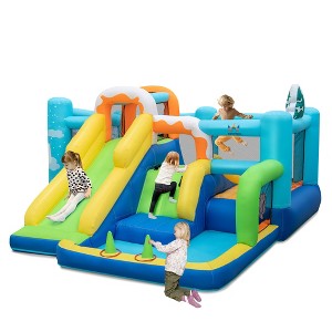 Costway 7-in-1 Kids Inflatable Bounce Castle Multi-Play Jumping House - 1 of 4