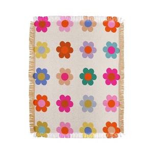 Daily Regina Designs Retro Floral Colorful Print Woven Throw Blanket - Deny Designs - 1 of 4