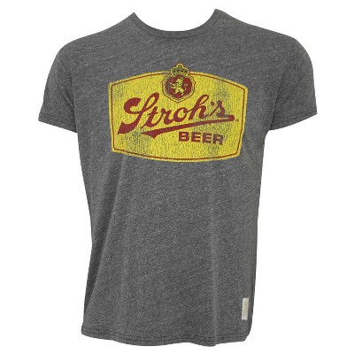 Adult Stroh's Retro Grey Tee Shirt