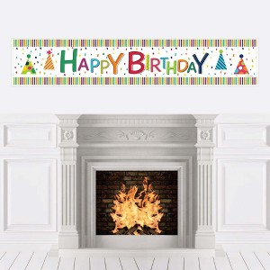 Big Dot of Happiness Cheerful Happy Birthday - Colorful Happy Birthday Decorations Party Banner - 1 of 4