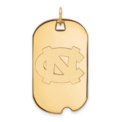 Black Bow Jewelry 10k Yellow Gold North Carolina Tar Heels NCAA Large Pendant
