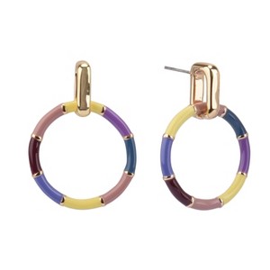 Isaac Mizrahi New York Enamel Ring Drop Earrings - 1 of 1