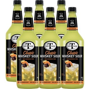 Mr & Mrs T Whiskey Sour, 1L Bottle, 6 Pack– Premium Cocktail Mixer, Ready to Use - 1 of 4