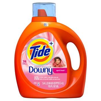 Tide Plus Downy High Efficiency Liquid Laundry Detergent - April Fresh - 115 fl oz