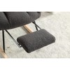 Teddy Fabric Rocking Chair with Adjustable Footrest and Side Pocket - 3 of 4