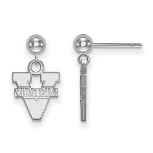 Black Bow Jewelry 14k White Gold Virginia Wahoos NCAA Dangle Earrings - 1 of 3