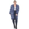 PS Leopard Print Open Front High Pile Fleece  Coat - White Mark - 3 of 4