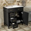 30-Inch Bathroom Storage Cabinet Featuring a Ceramic Sink and a Built-In Adjustable Shelf - 2 of 4