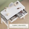 Itopfox Small Desk with Drawers for Bedroom, Vanity Desk Without Mirror, Writing Table with Bookshelf, Computer Table with Storage Drawers, White - 4 of 4