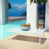 Harmony Aluminum Outdoor Patio Coffee Table - White - Modway - image 2 of 3