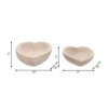 Sagebrook Home Set of 2 Carved Wood Bowls Wooden Nesting Heart Bowls for Table Decor and Display - 4 of 4