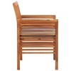 vidaXL Dining Chair Set of 2 Brown frame, Dark grey cushion - 4 of 4