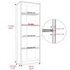 FURNIinspire Decorative Bookshelf 5 Shelf Adjustable Bookshelf, Floor Standing Storage Shelves For Home Office Organization, Brown, 11.6"*24.4"*68.9" - 3 of 4