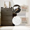 Modern Fluted Shoe Cabinet with 3 Flip Drawers, Slim Shoe Storage Organizer with 2 Drawers - 4 of 4