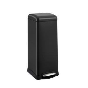 8 Gallon Step Trash Can, Stainless Steel Garbage Can with Lid, Removable Inner Bucket - 1 of 4