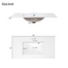 36" Bathroom Vanity with Ceramic Sink, Solid Wood Frame, 2 Soft Close Doors, 3 Drawers, Adjustable Shelf, Modern Freestanding Cabinet - 4 of 4