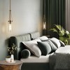 LNC Letophafos  1-Lighting 4.2" Modern Cylinder Mini Pendant Lighting, Polished Brass with Seeded Glass - 4 of 4