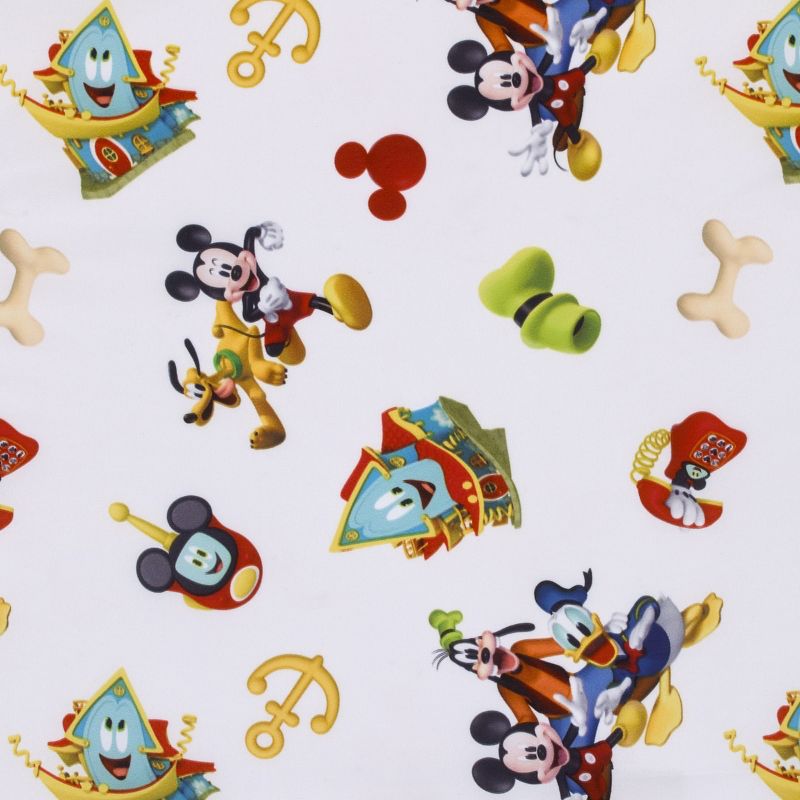 Disney Mickey Mouse Funhouse Crew Blue, Red, Yellow, and White, Funny, Donald Duck, Goofy and Pluto Preschool Nap Pad Sheet, 3 of 6