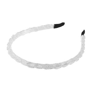 Unique Bargains Women's Beaded Hair Hoop Headband Accessories Hairband 0.43 Inch Wide 1 Pc - 1 of 4