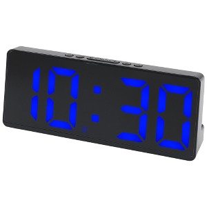 REGALWOVEN Digital Corded Electric Plastic Adjustable Brightness Alarm Clock 6.1"L x 0.9"W x 2.5"H 1 Pc - 1 of 4