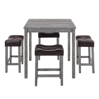 5-piece Dining Table Set, Bar Table And Chairs Set For 4, Modern Dining ...