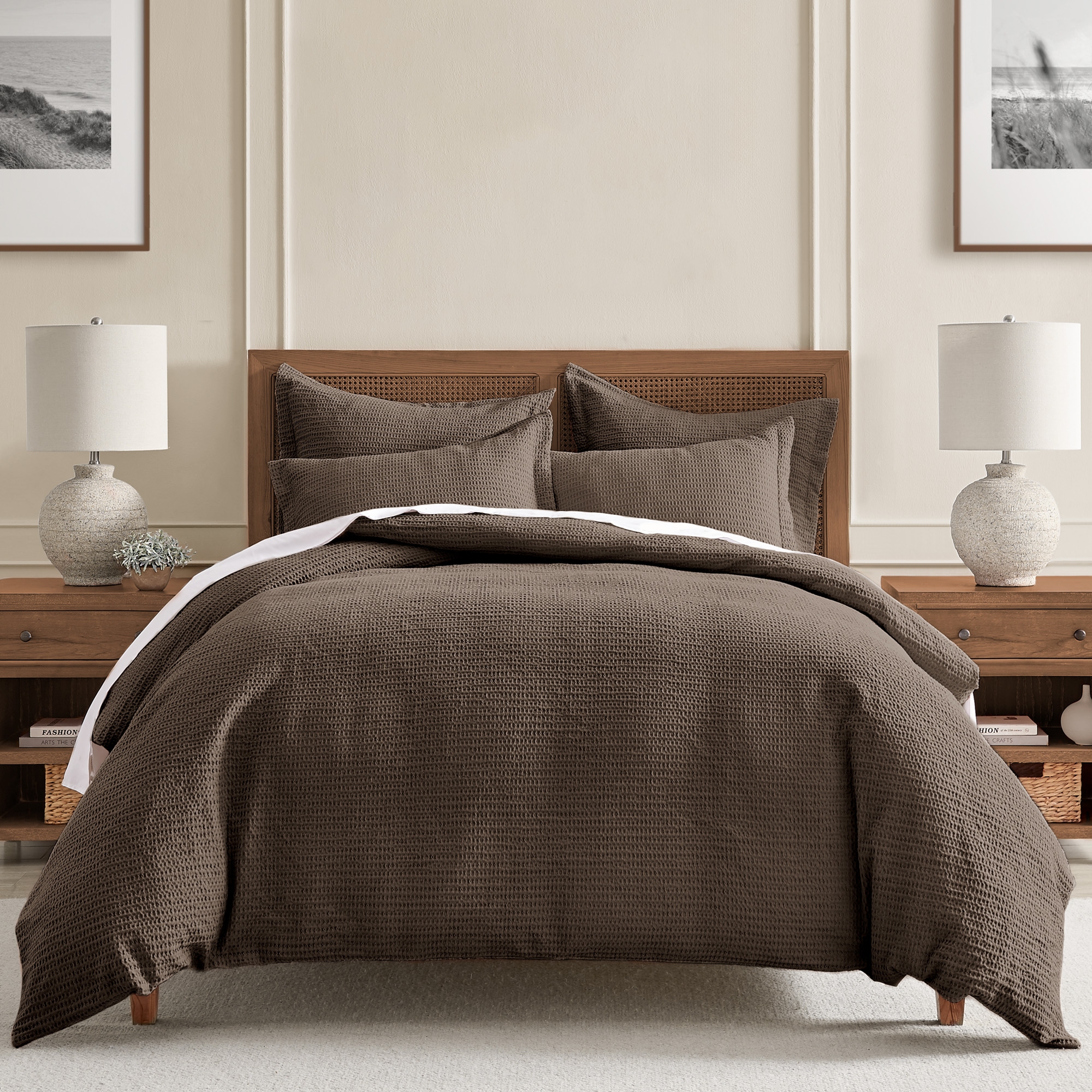 Cloud Waffle Cocoa Full/Queen Duvet Set - Levtex Home