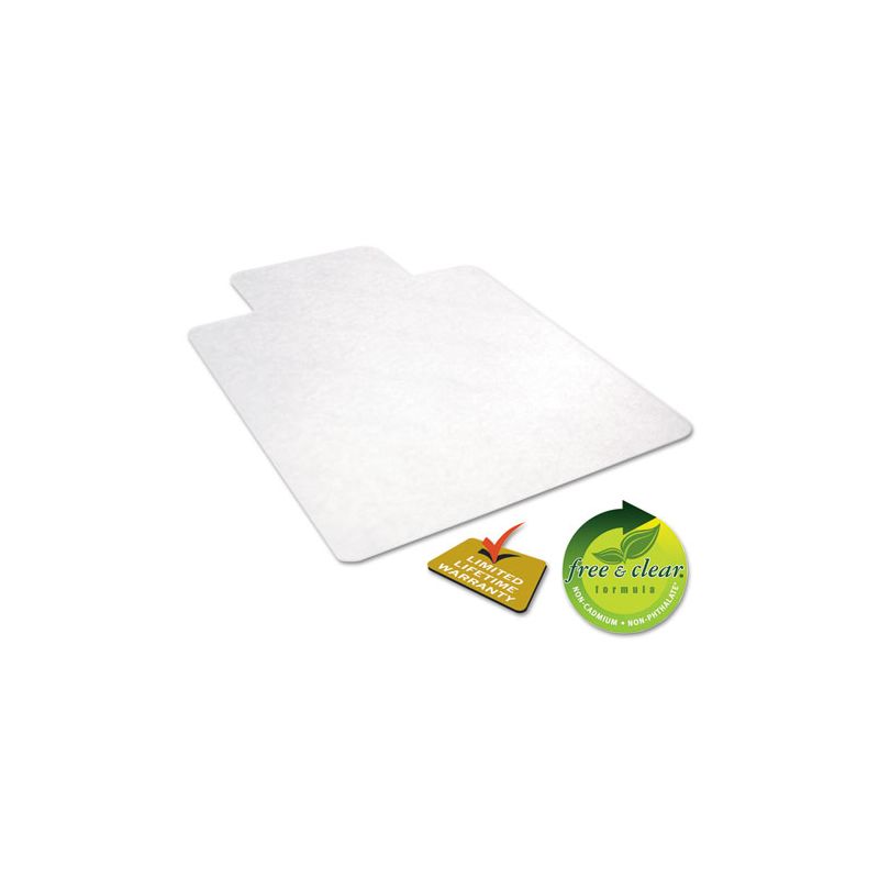 Alera All Day Use Non-Studded Chair Mat for Hard Floors, 36 x 48, Lipped, Clear, 5 of 8