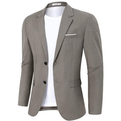 Men's Casual Blazer Sport Coat Two Button Lightweight Business Jackets ...