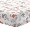 Lambs & Ivy Calypso 4-Piece Crib Bedding Set - Pink, Gray, Gold, Animals, Jungle - 3 of 4