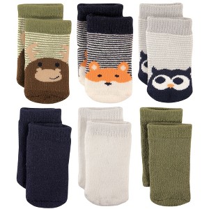 Luvable Friends Baby Boy Newborn and Baby Socks Set, Moose - 1 of 1