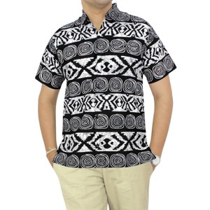 LA LEELA Men's Hawaiian Funny Beach Shirts Casual Short Sleeve Shirts Button Down Shirt Men - 1 of 3