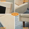 Velvet Sofa Mid-Century Modern Couch with Wooden Legs for Living Room - 3 of 4