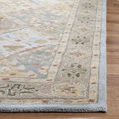 Heritage Light Blue and Brown Hand-Tufted Wool Area Rug