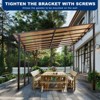 Vynxaria 10' x 14' Outdoor Pergola Awning - Wall-Mounted Gazebo - 3 of 4