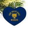 Fort Valley State University Wildcats Logo Heart Love Wood Christmas Tree Holiday Ornament - 2 of 3