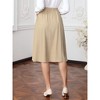 INSPIRE CHIC Women's Pleated Intage High Waisted Flowy Casual Work A-Line Midi Skirt - 3 of 4