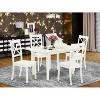 HomeStock 5-Pc Buttermilk and Cherry Solid Wood Top - Rectangular Dining Room Set with Butterfly Leaf - Seats 4 - 2 of 4