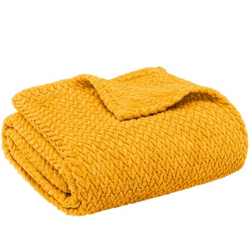 Yellow waffle online throw