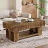 Lantine Farmhouse Coffee Table with Storage, 47-Inch Wood Center Table for Living Room - 2 of 4