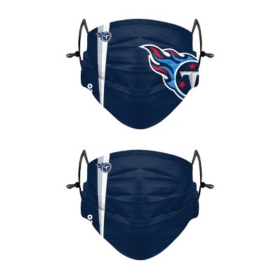 NFL Tennessee Titans Adult Gameday Adjustable Face Covering - 2pk